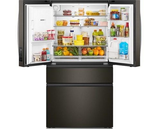 Réfrigérateur quatre portes à porte à deux battants de 36 po avec système de distribution d'eau et glaçons Whirlpool - WRMF3636SV