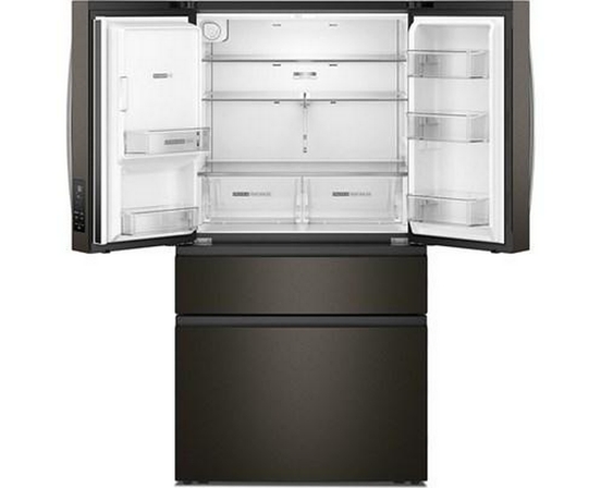 Réfrigérateur quatre portes à porte à deux battants de 36 po avec système de distribution d'eau et glaçons Whirlpool - WRMF3636SV