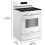 Cuisinière à gaz de 30 po avec technologie de cuisson à air et nettoyage à la vapeur Whirlpool - WFGS4530SW