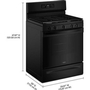 Cuisinière à gaz de 30 po avec technologie de cuisson à air et nettoyage à la vapeur Whirlpool - WFGS4530SB