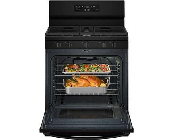 Cuisinière à gaz de 30 po avec technologie de cuisson à air et nettoyage à la vapeur Whirlpool - WFGS4530SB