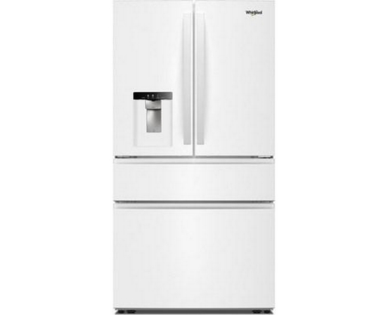 Réfrigérateur quatre portes à porte à deux battants de 36 po avec système de distribution d'eau et glaçons Whirlpool - WRMF3636SW