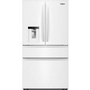 Réfrigérateur quatre portes à porte à deux battants de 36 po avec système de distribution d'eau et glaçons Whirlpool - WRMF3636SW