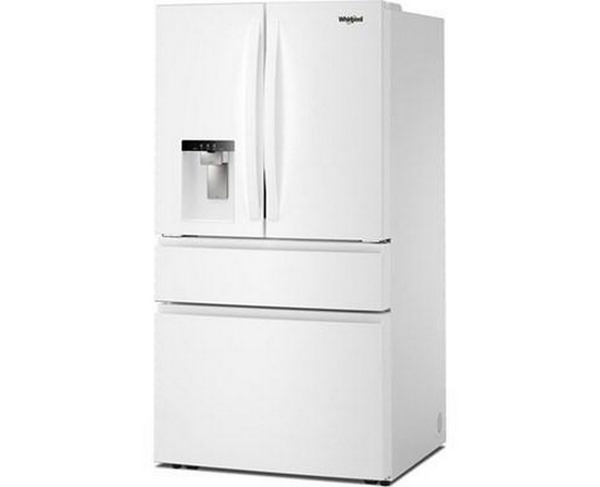 Réfrigérateur quatre portes à porte à deux battants de 36 po avec système de distribution d'eau et glaçons Whirlpool - WRMF3636SW