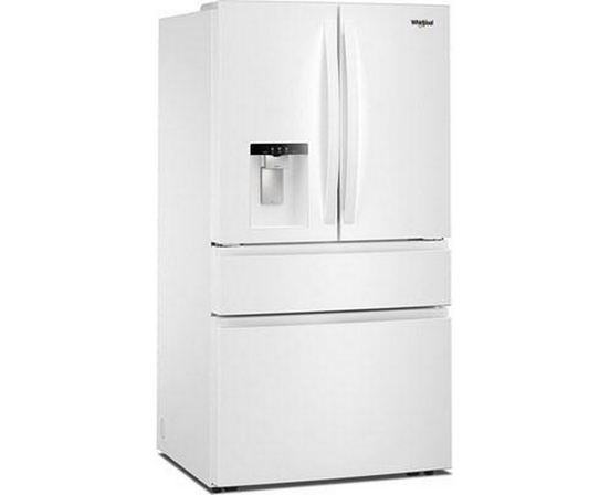 Réfrigérateur quatre portes à porte à deux battants de 36 po avec système de distribution d'eau et glaçons Whirlpool - WRMF3636SW