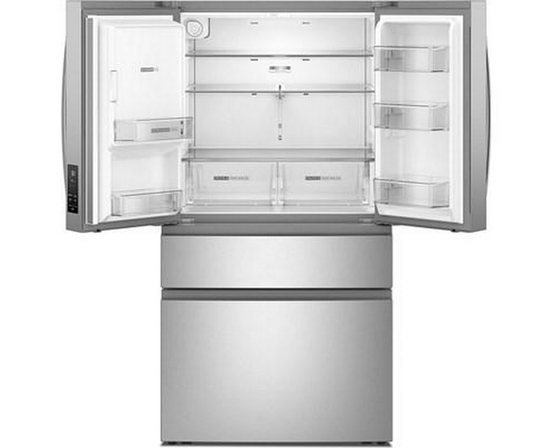 Réfrigérateur quatre portes à porte à deux battants de 36 po avec système de distribution d'eau et glaçons Whirlpool - WRMF3636SZ