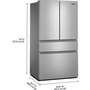 Réfrigérateur à portes françaises et à capacité familiale et tiroir à températures flexibles de 30 pi cu Whirlpool - WRMF3336SZ