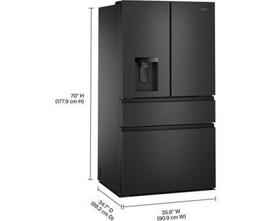 Réfrigérateur à portes françaises et capacité familiale et tiroir à températures flexibles de 29 pi. cu. Whirlpool - WRMF3536SV