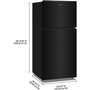 Réfrigérateur à congélateur supérieur de 29,5 po et 19 pi³ avec refroidissement à couverture totale Whirlpool - WRTX5419SB