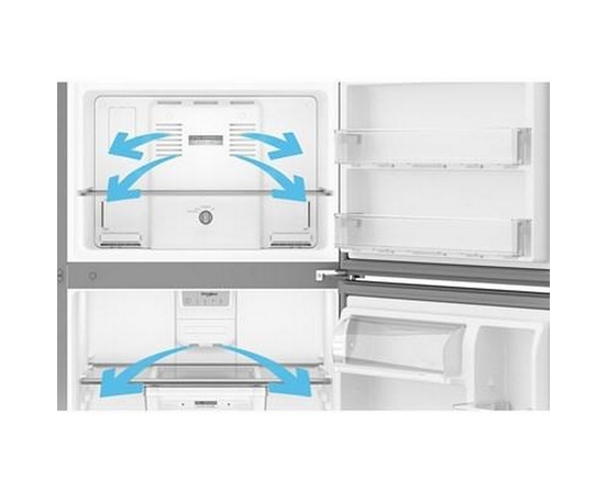 Réfrigérateur à congélateur supérieur de 29,5 po et 19 pi³ avec refroidissement à couverture totale Whirlpool - WRTX5419SW