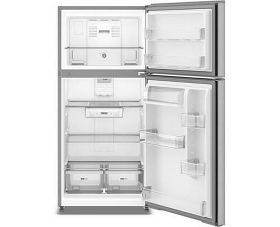 Réfrigérateur à congélateur supérieur de 29,5 po et 19 pi³ avec refroidissement à couverture totale Whirlpool - WRTX5419SZ