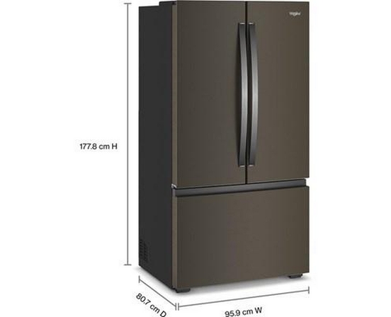 Réfrigérateur trois portes avec porte à deux battants à profondeur de comptoir de 36 po, 24 pi³. Whirlpool - WRFC3036RV