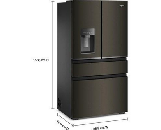 Réfrigérateur quatre portes avec porte à deux battants à profondeur de comptoir de 36 po, 22 pi³. Whirlpool - WRMC5036RV