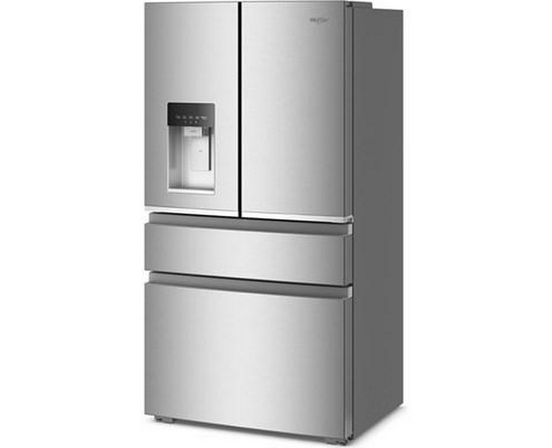 Réfrigérateur quatre portes avec porte à deux battants de 36 po avec système d'eau et de glaçons Whirlpool - WRMC7036RZ