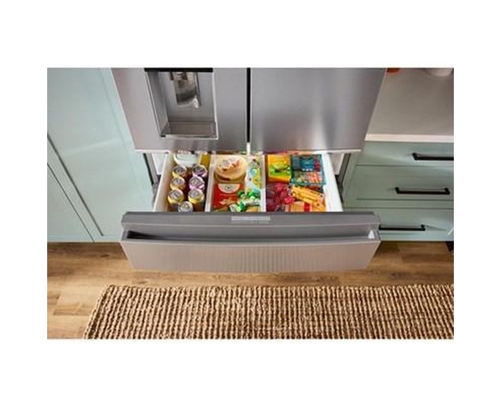 Réfrigérateur quatre portes avec porte à deux battants de 36 po avec système d'eau et de glaçons Whirlpool - WRMC7036RZ