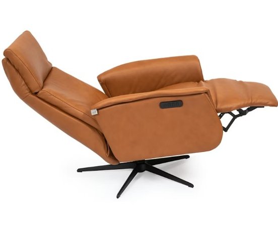 Fauteuil inclinable motorisé tête et pied pivotant par Hjort Knudsen