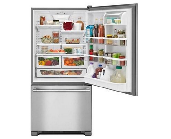 Réfrigérateur à congélateur inférieur de 33 po, 22.1 pi³ avec distributeur d'eau et de glaçons Maytag - MBF2258FEZ