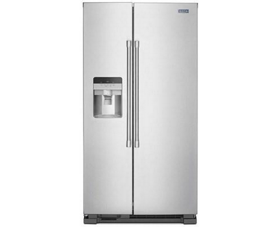 Réfrigérateur côte-à-côte amovible de 36 po, 25 pi³ avec distributeur externe d'eau et de glaçons Maytag - MSS25C4MGZ