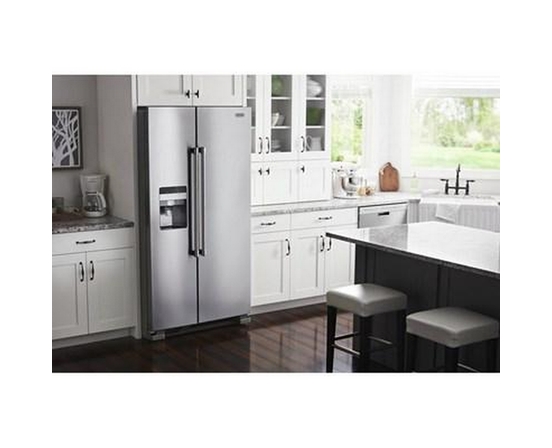 Réfrigérateur côte-à-côte amovible de 36 po, 25 pi³ avec distributeur externe d'eau et de glaçons Maytag - MSS25C4MGZ