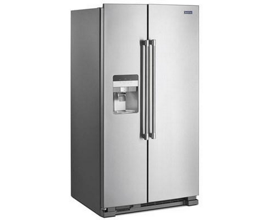 Réfrigérateur côte-à-côte amovible de 36 po, 25 pi³ avec distributeur externe d'eau et de glaçons Maytag - MSS25C4MGZ