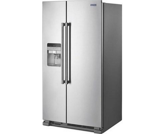 Réfrigérateur côte-à-côte amovible de 36 po, 25 pi³ avec distributeur externe d'eau et de glaçons Maytag - MSS25C4MGZ