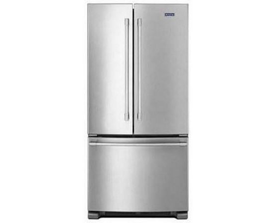 Réfrigérateur trois portes avec porte à deux battants de 33 po, 22,1 pi³. avec machine à glaçons interne Maytag - MRFF5033PZ