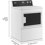 Sécheuse électrique de 7,4 pi³. avec capteur Intellidry® Maytag - YMEDP586GW