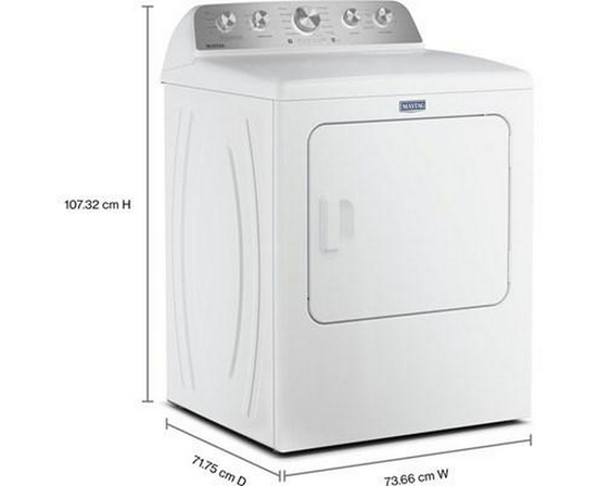Sécheuse à gaz de 7,0 pi³. avec option Pet Pro Maytag - MGD5605RW