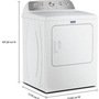 Sécheuse à gaz de 7,0 pi³. avec option Pet Pro Maytag - MGD5605RW
