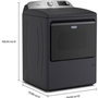 Sécheuse à gaz de 7,4 pi³. avec fonction Extra Power et détection d’humidité perfectionnée Maytag - MGD6205RF