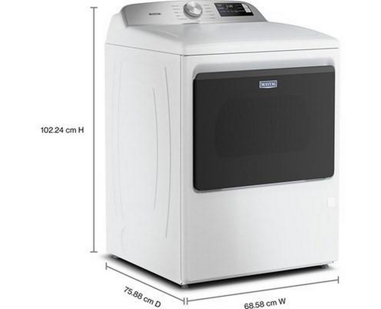 Sécheuse électrique de 7,4 pi³. avec fonction Extra Power et détection d’humidité perfectionnée Maytag - YMED6205RW
