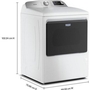 Sécheuse électrique de 7,4 pi³. avec fonction Extra Power et détection d’humidité perfectionnée Maytag - YMED6205RW