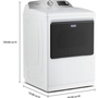 Sécheuse électrique de 7,4 pi³. avec option Pet Pro Maytag - YMED7205RW