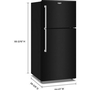 Réfrigérateur à congélateur supérieur autoportant de 30 po, 19 pi³. avec EvenAir™ Cooling Tower Maytag - MRTX5119SB