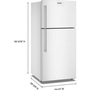 Réfrigérateur à congélateur supérieur autoportant de 30 po, 19 pi³. avec EvenAir™ Cooling Tower Maytag - MRTX5119SW