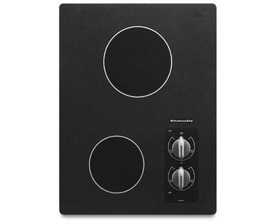 Table de cuisson encastrée électrique de 15 po. avec 2 éléments KitchenAid - KECC056RBL
