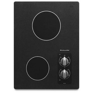 Table de cuisson encastrée électrique de 15 po. avec 2 éléments KitchenAid - KECC056RBL