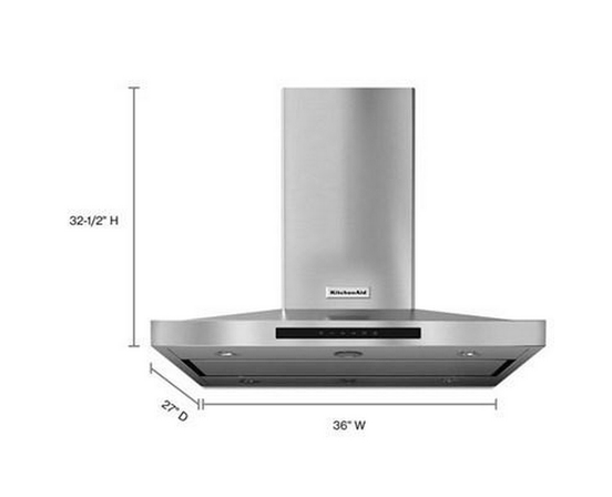 Hotte îlot de 36 po. KitchenAid - KVIB606DSS