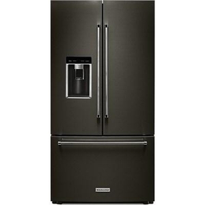 Réfrigérateur trois portes avec porte à deux battants à profondeur de comptoir de 36 po, 23.8 Pi cu. avec distributeur d'eau et de glaçons KitchenAid - KRFC704FBS