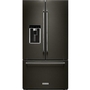 Réfrigérateur trois portes avec porte à deux battants à profondeur de comptoir de 36 po, 23.8 Pi cu. avec distributeur d'eau et de glaçons KitchenAid - KRFC704FBS