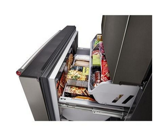 Réfrigérateur trois portes avec porte à deux battants à profondeur de comptoir de 36 po, 23.8 Pi cu. avec distributeur d'eau et de glaçons KitchenAid - KRFC704FBS