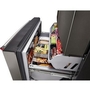 Réfrigérateur trois portes avec porte à deux battants à profondeur de comptoir de 36 po, 23.8 Pi cu. avec distributeur d'eau et de glaçons KitchenAid - KRFC704FBS