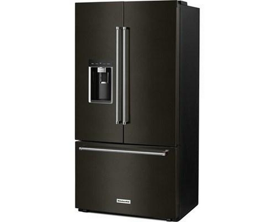 Réfrigérateur trois portes avec porte à deux battants à profondeur de comptoir de 36 po, 23.8 Pi cu. avec distributeur d'eau et de glaçons KitchenAid - KRFC704FBS