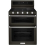 Cuisinière amovible à gaz de 30 po KitchenAid - KFGD500EBS