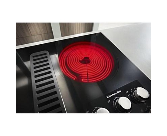 Table de cuisson encastrée électrique de 36 po avec 5 éléments KitchenAid - KCED606GBL