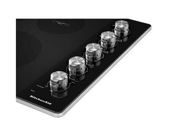 Table de cuissono encastrable électrique de 30 po avec 4 éléments KitchenAid - KCES550HSS