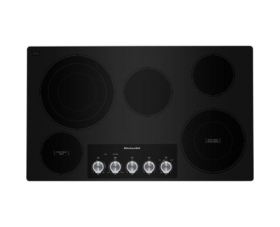 Table de cuisson encastrée électrique de 36 po avec élément  Even-Heat™ Ultra Power™ KitchenAid - KCES556HBL