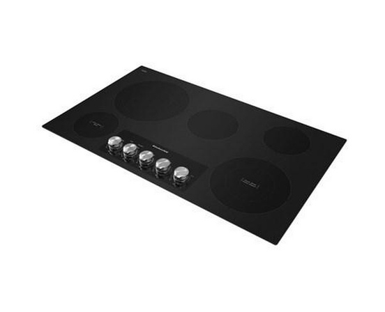 Table de cuisson encastrée électrique de 36 po avec élément  Even-Heat™ Ultra Power™ KitchenAid - KCES556HBL