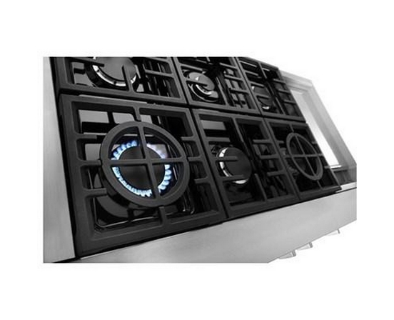 Dessus de cuisinière à gaz de 48 po. avec plaque chauffante KitchenAid - KCGC558JSS
