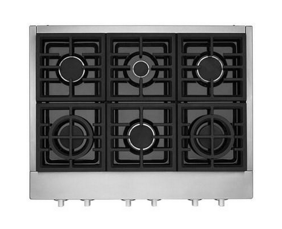 Dessus de cuisinière encastré à gaz de 36 po. avec brûleurs Ultra Power™ Dual-Flame KitchenAid - KCGC506JSS